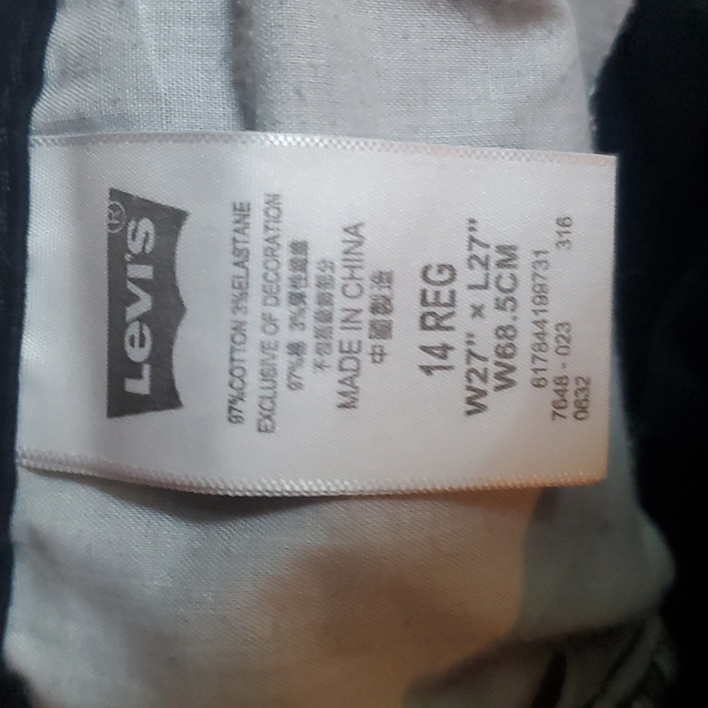 Levi black dress jeans. Size 14. - Picture 3 of 4